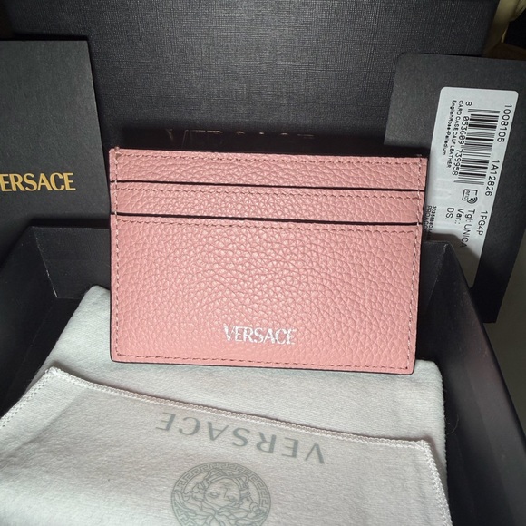 NWT Authentic Versace Blush Pink Card Holder with box dust bag and COA❤️ - Picture 4 of 7